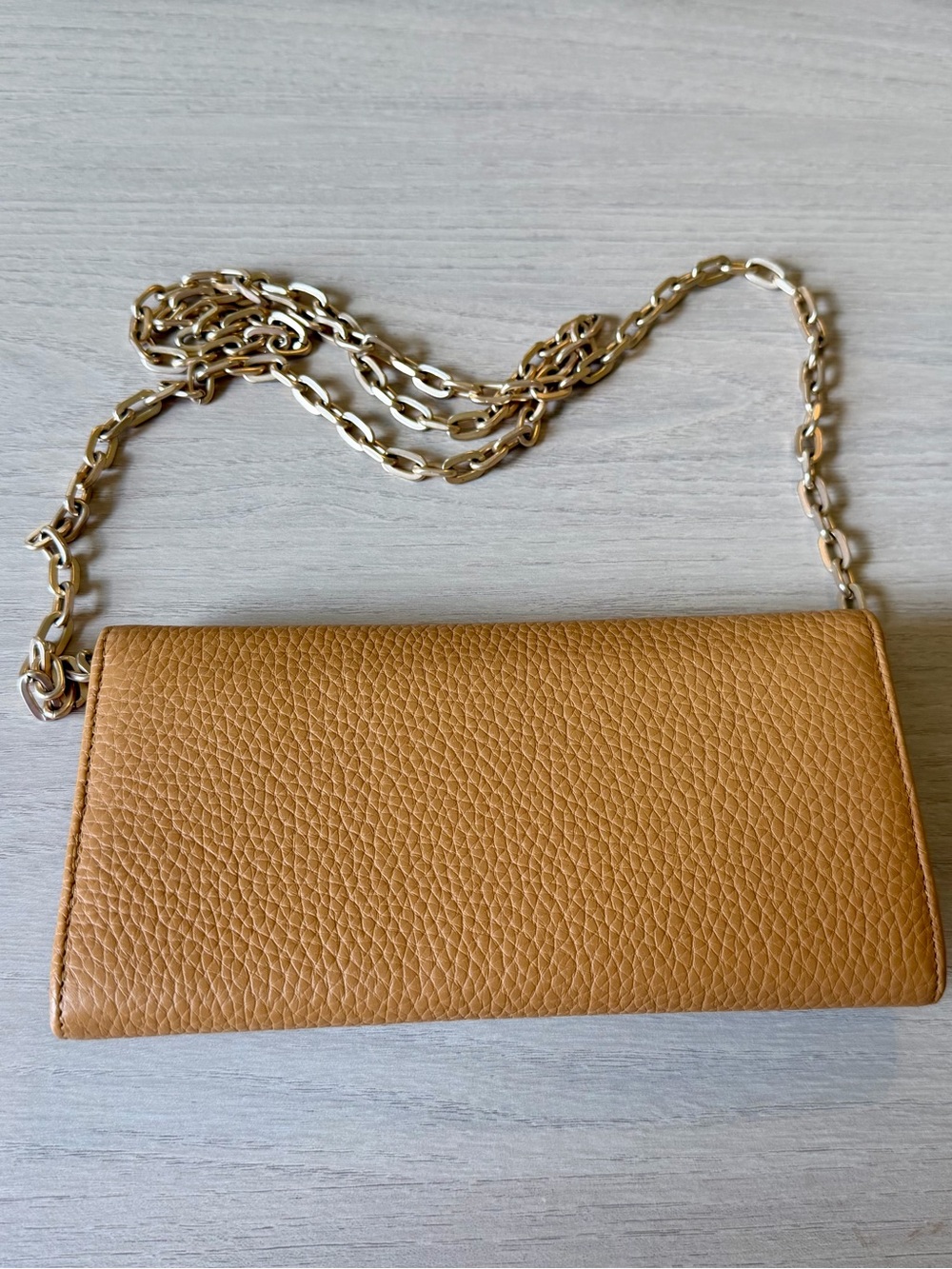 Valentino Tan Leather Chain Shoulder Bag - Picture 7 of 8